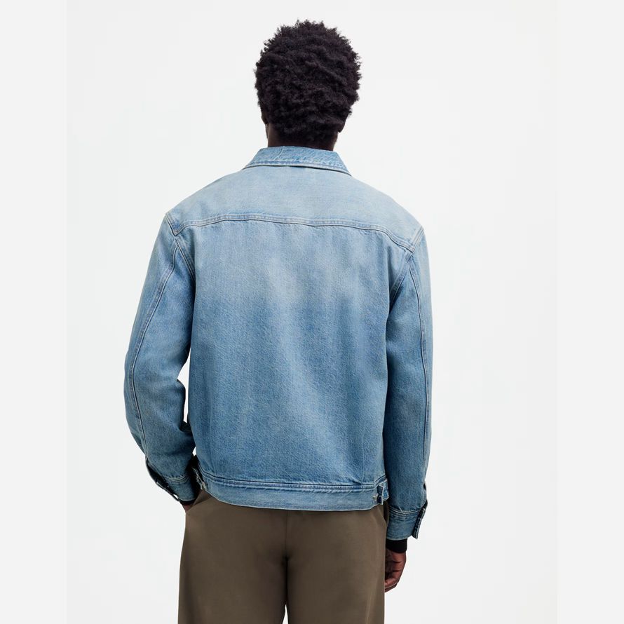 madewell shirt mens denim jacka blå