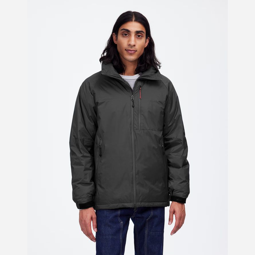 madewell nangaᆴ aurora tex stå krage mens down jacket dark grey