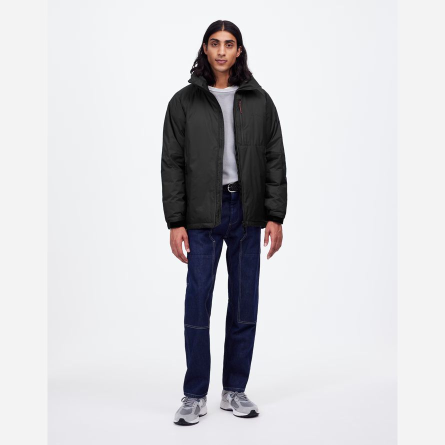 madewell nangaᆴ aurora tex stå krage mens down jacket dark grey