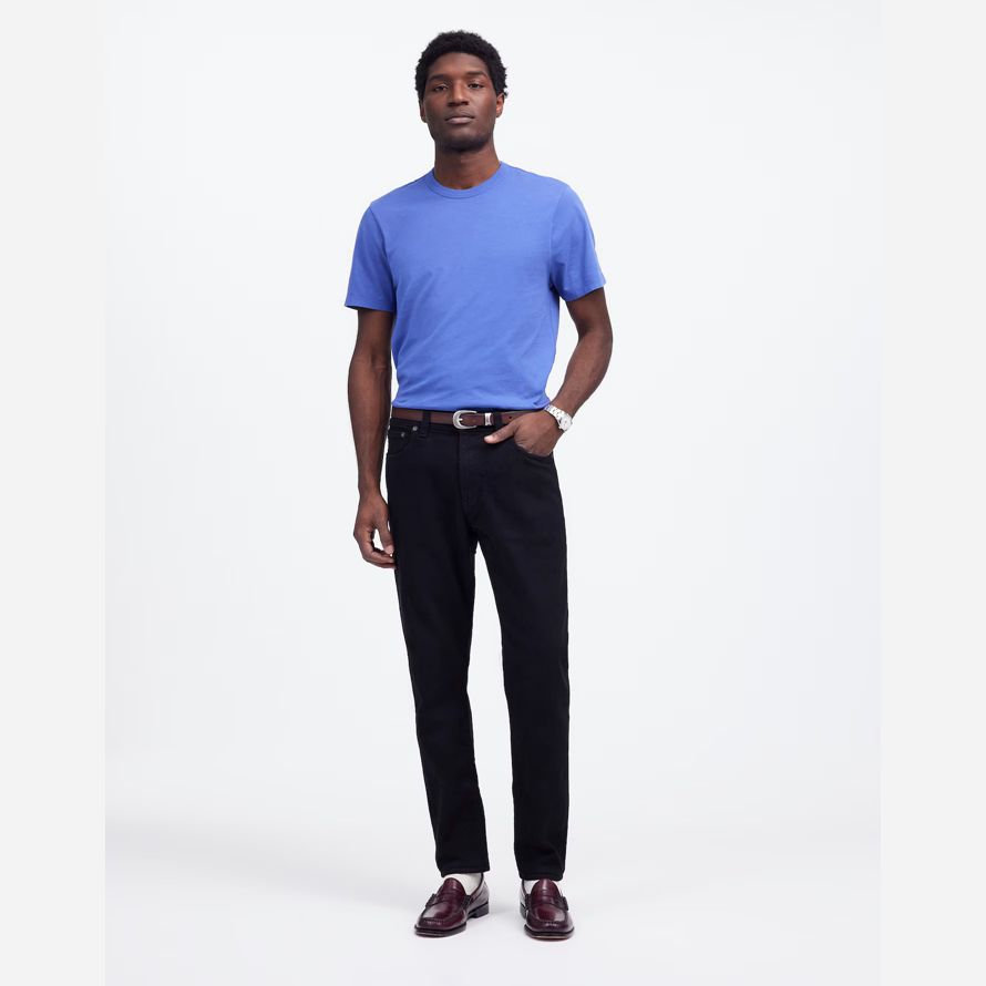 svart mens madewell athletic slim jeans coolmax