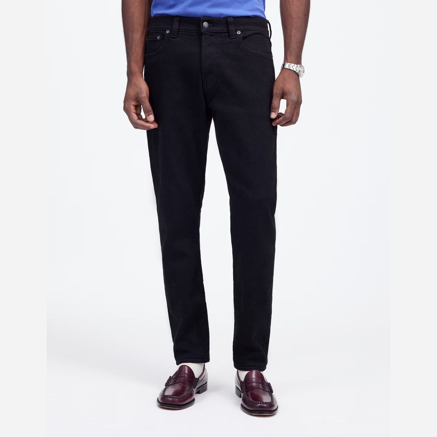 svart mens madewell athletic slim jeans coolmax