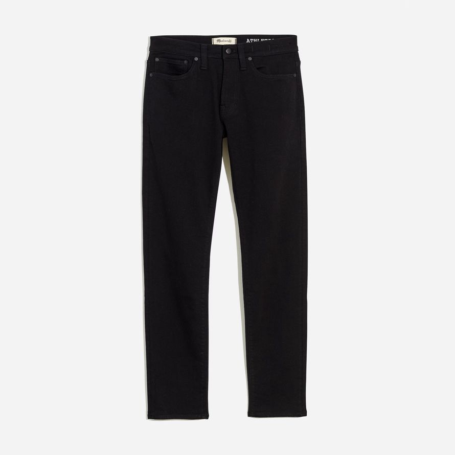 svart mens madewell athletic slim jeans coolmax