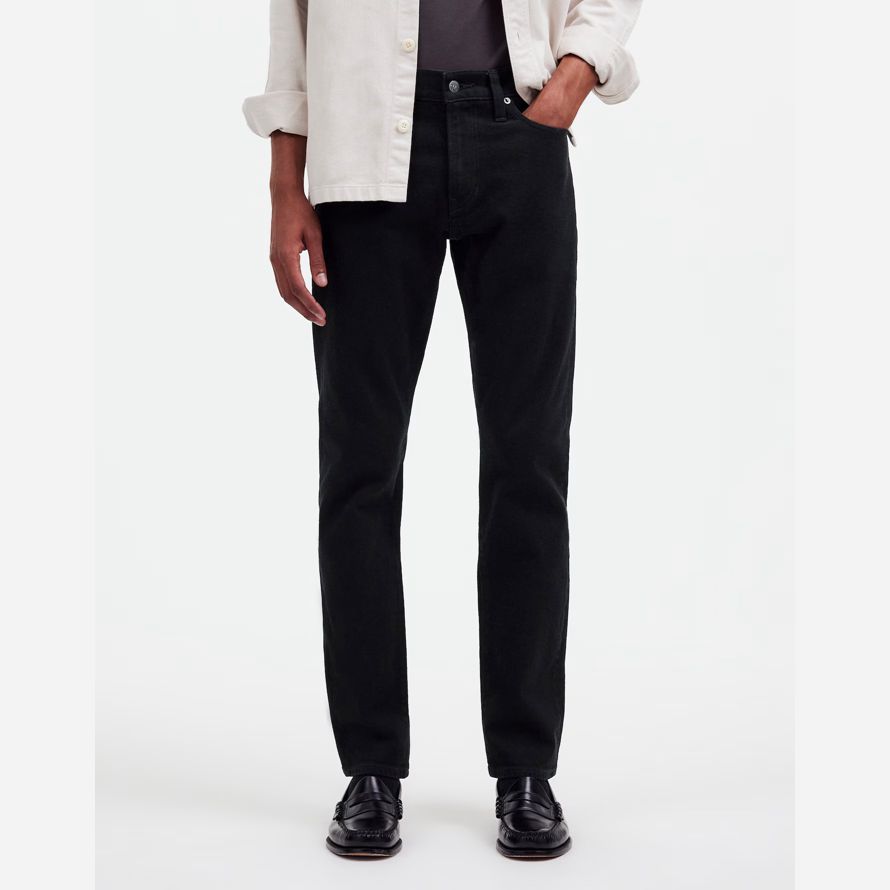 mens madewell slim jeans svart