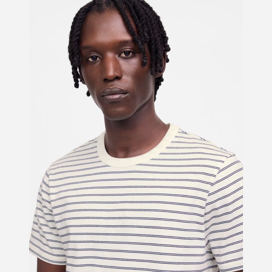 mens madewell plagg-färgade allday crewneck t-shirts kräm svart