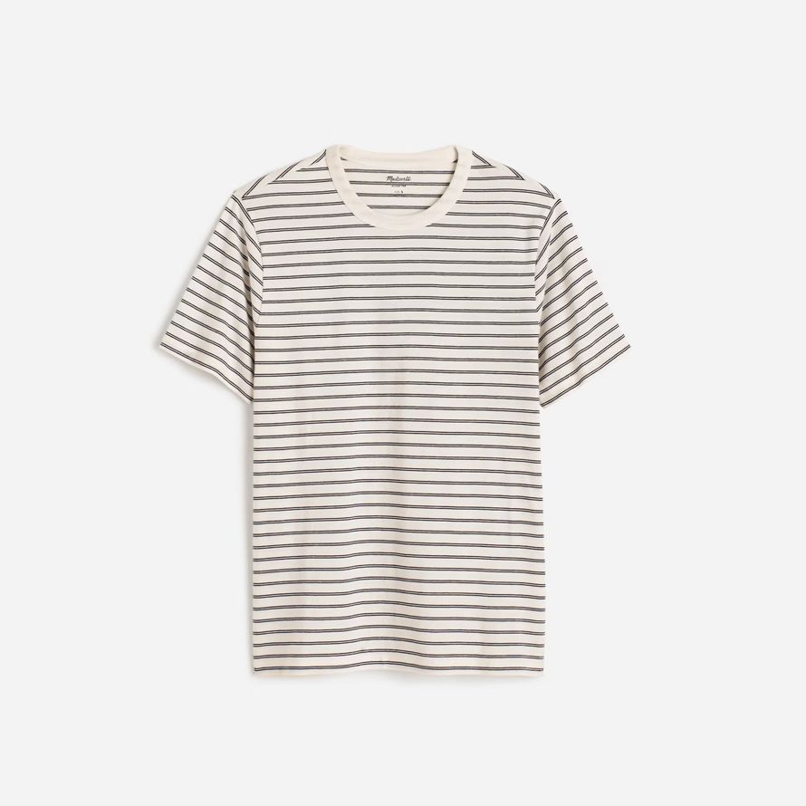 mens madewell plagg-färgade allday crewneck t-shirts kräm svart