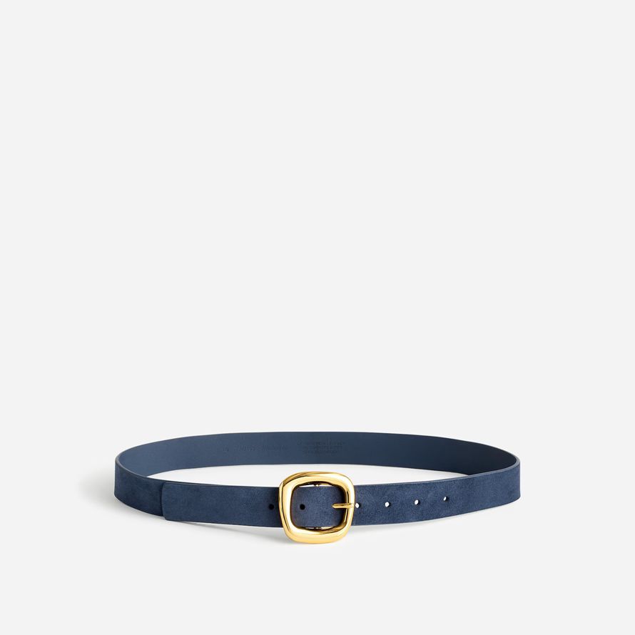 blå dam madewell skulpturala spänne bälte