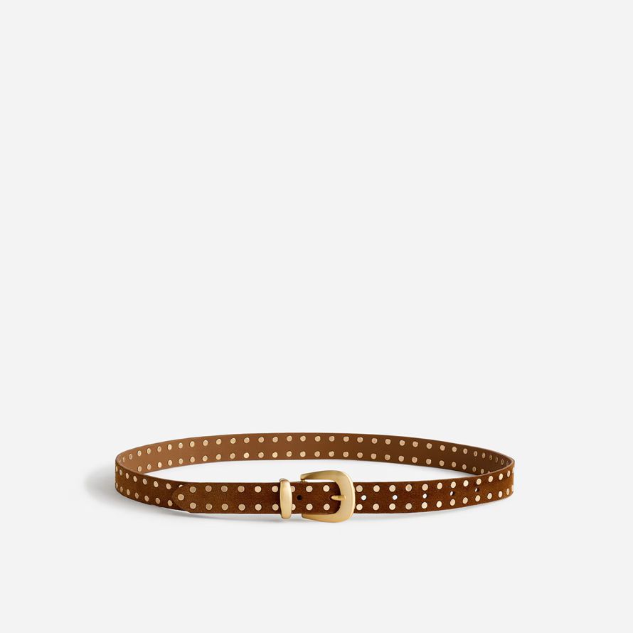 dam madewell flat studded västra brunt bälte