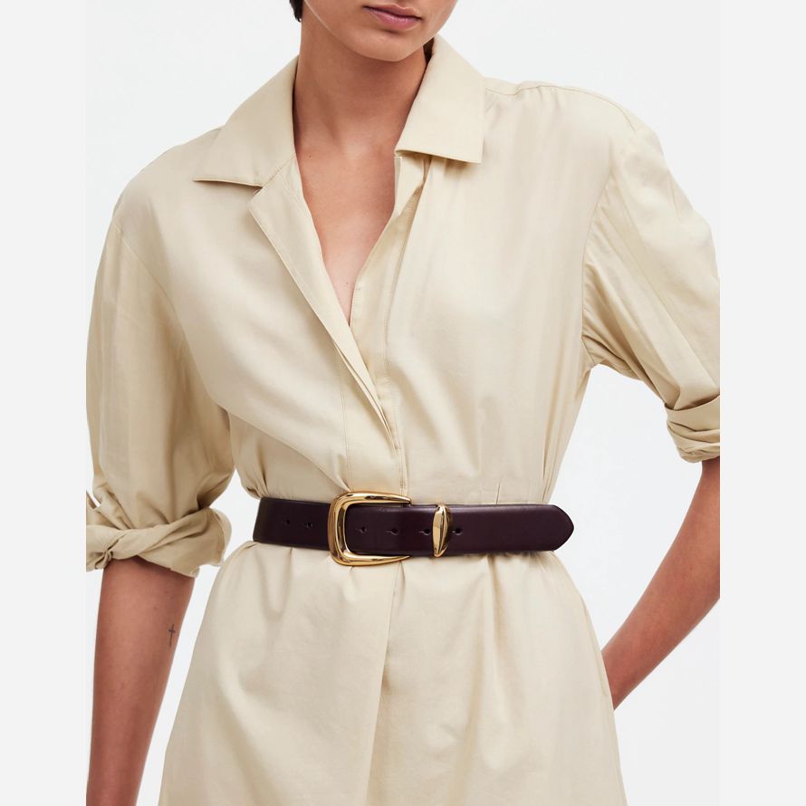 choklad madewell chunky metall uttalande dam bälte