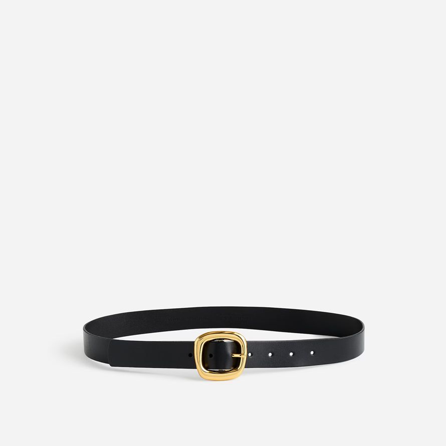 dam madewell skulpturala spänne bälte svart