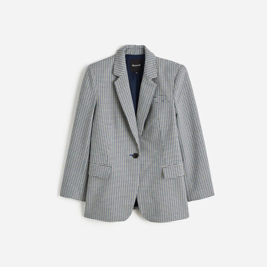 grå blå dam madewell den kline kavaj