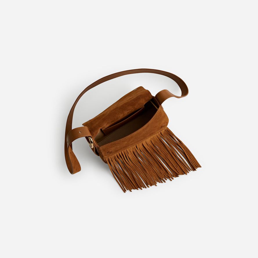 brun madewell den skulpturala spänne dam crossbody väska