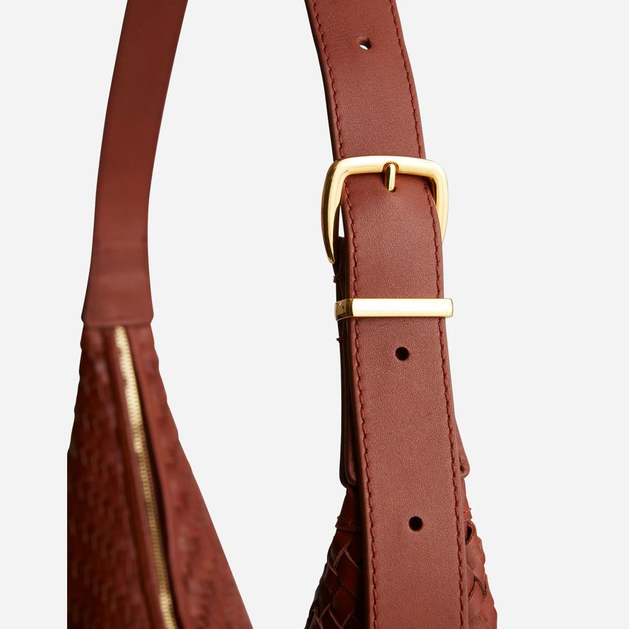 brun madewell den skulpturala spänne dam crossbody väska