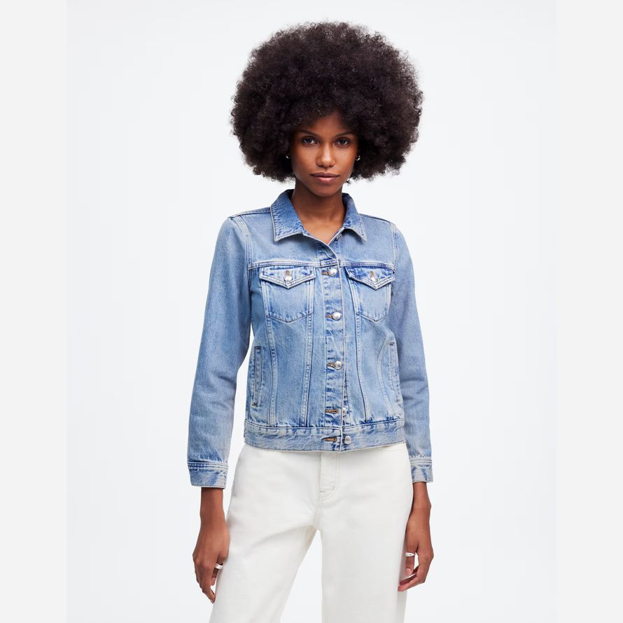 dam madewell trucker denim jacka blå