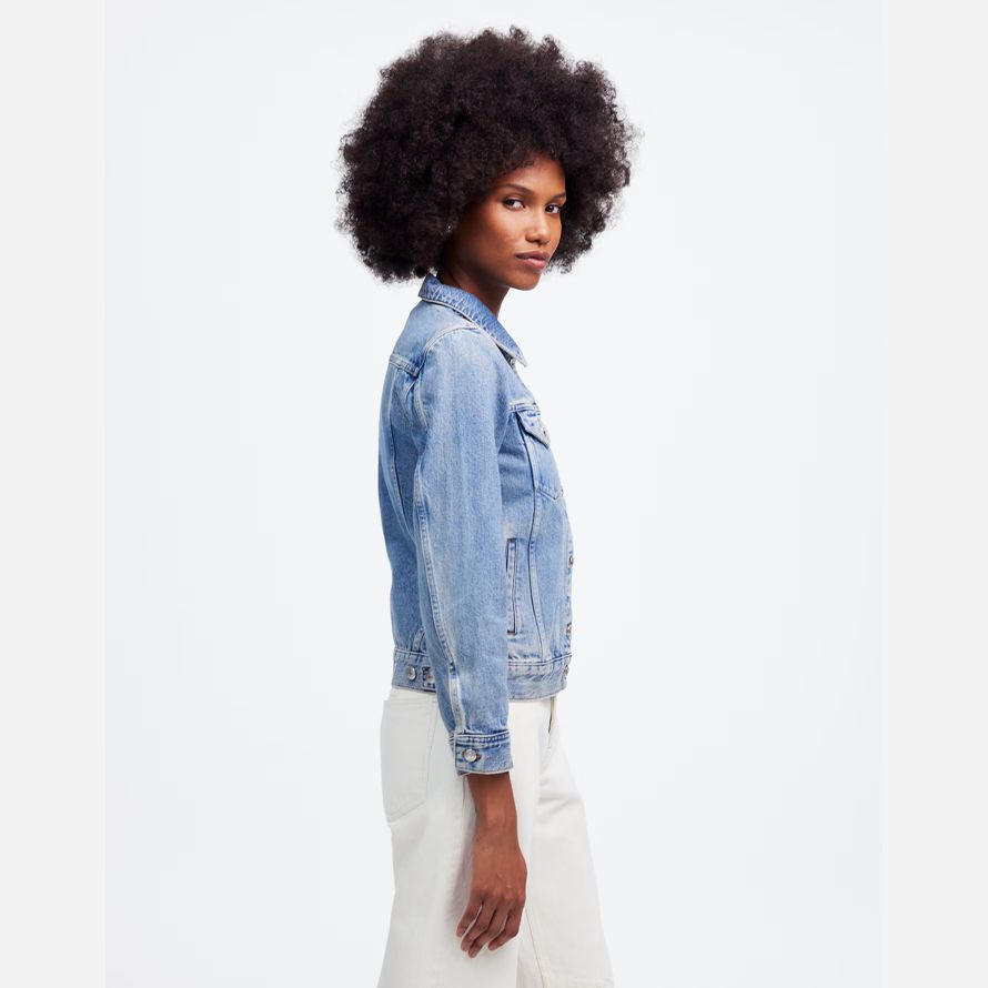 dam madewell trucker denim jacka blå