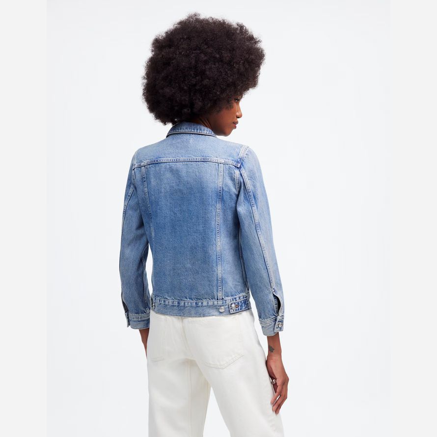 dam madewell trucker denim jacka blå