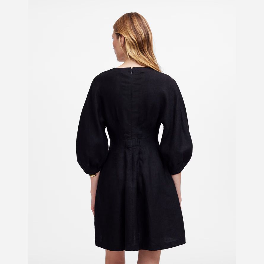 svart dam madewell splitneck mini dress