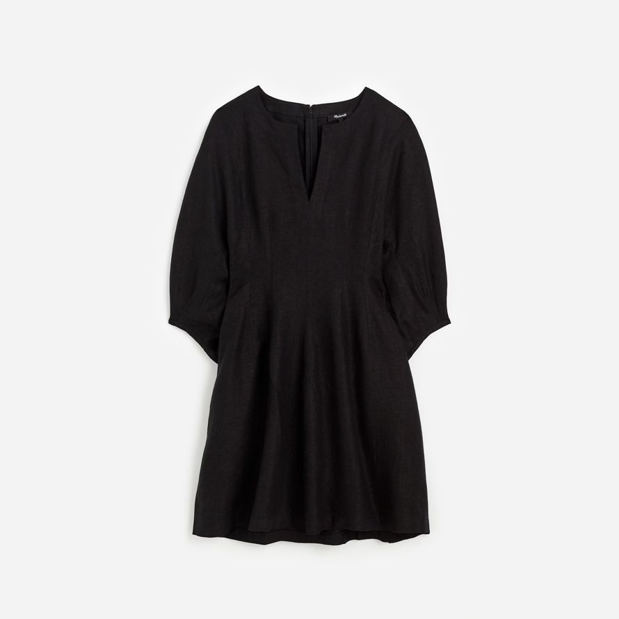 svart dam madewell splitneck mini dress