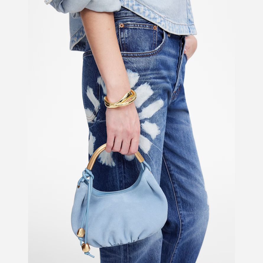 blå dam madewell den camren mini-handväska