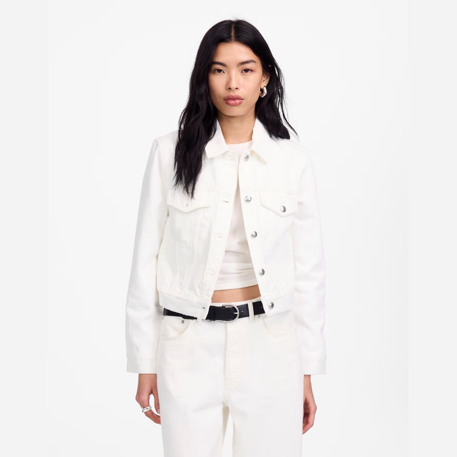 vit madewell gröda jean trucker kvinnor jackor