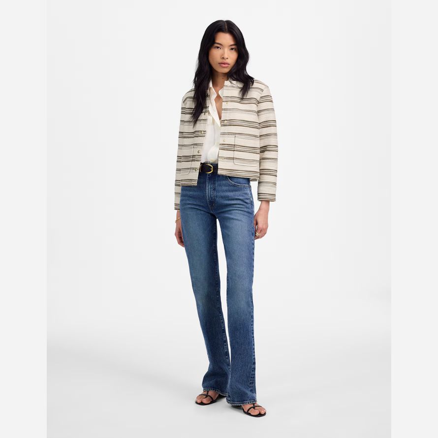 grädde olivolja dam madewell randig tweed jackor