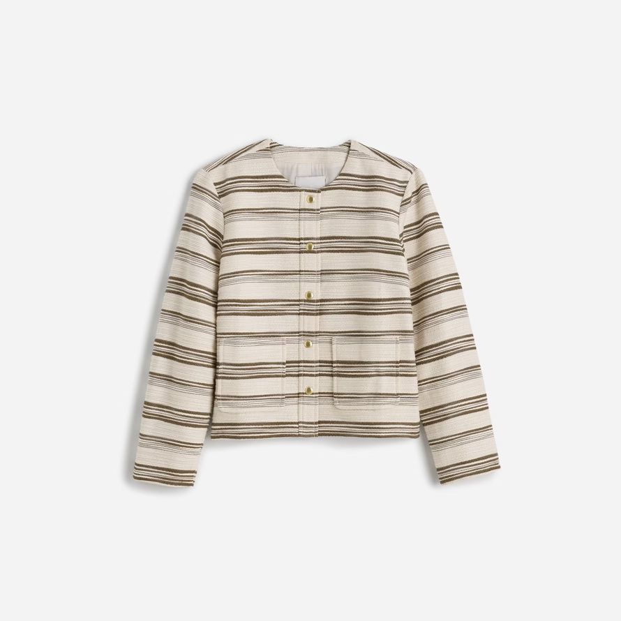 grädde olivolja dam madewell randig tweed jackor