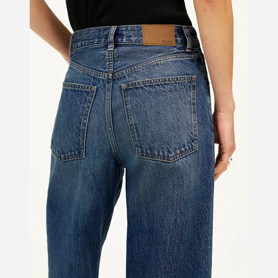 blå madewell 90-talet superwide-leg kvinnors jeans