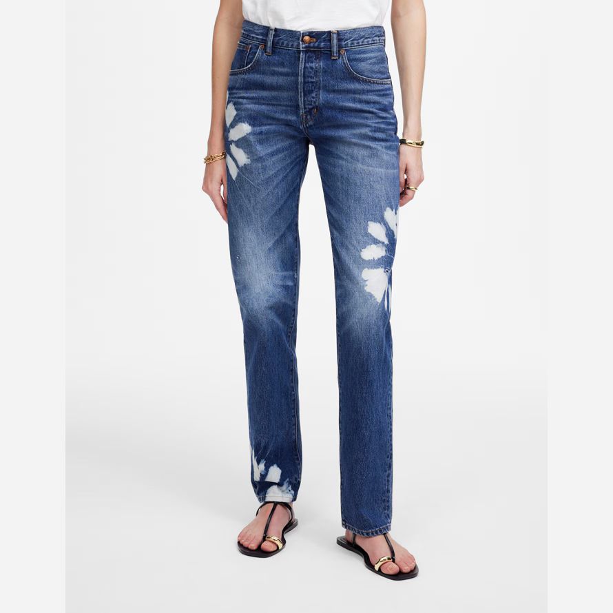 dam madewell dekanus lätt straight jeans mörk blå