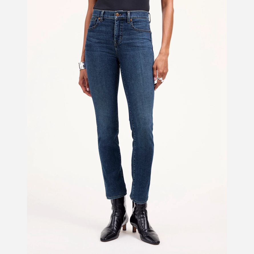 madewell stovepipe kvinnors jeans blå