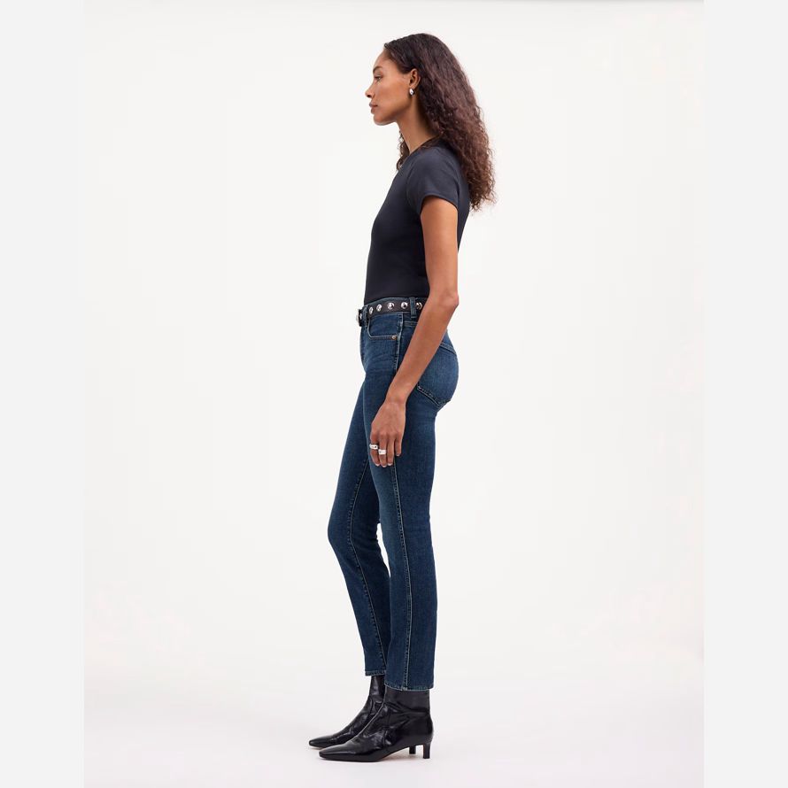 madewell stovepipe kvinnors jeans blå