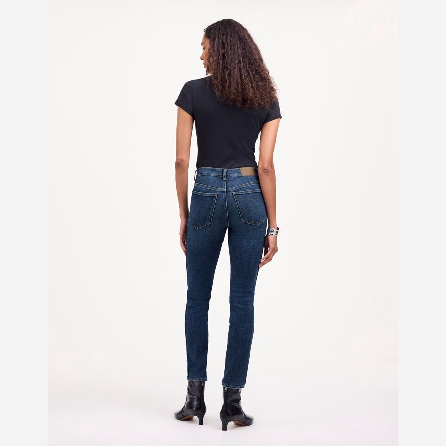 madewell stovepipe kvinnors jeans blå
