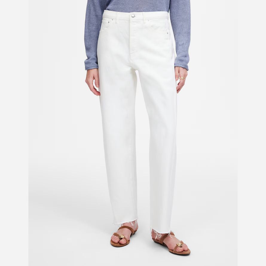 dam madewell pusslas fat-leg jeans vit