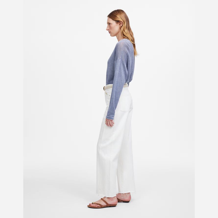 dam madewell pusslas fat-leg jeans vit
