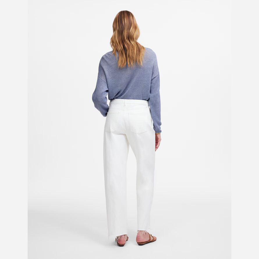 dam madewell pusslas fat-leg jeans vit