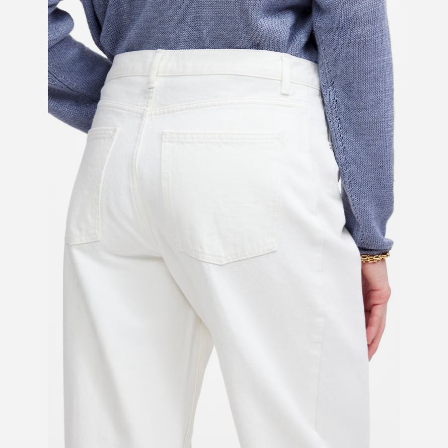 dam madewell pusslas fat-leg jeans vit