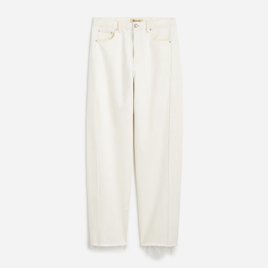 dam madewell pusslas fat-leg jeans vit