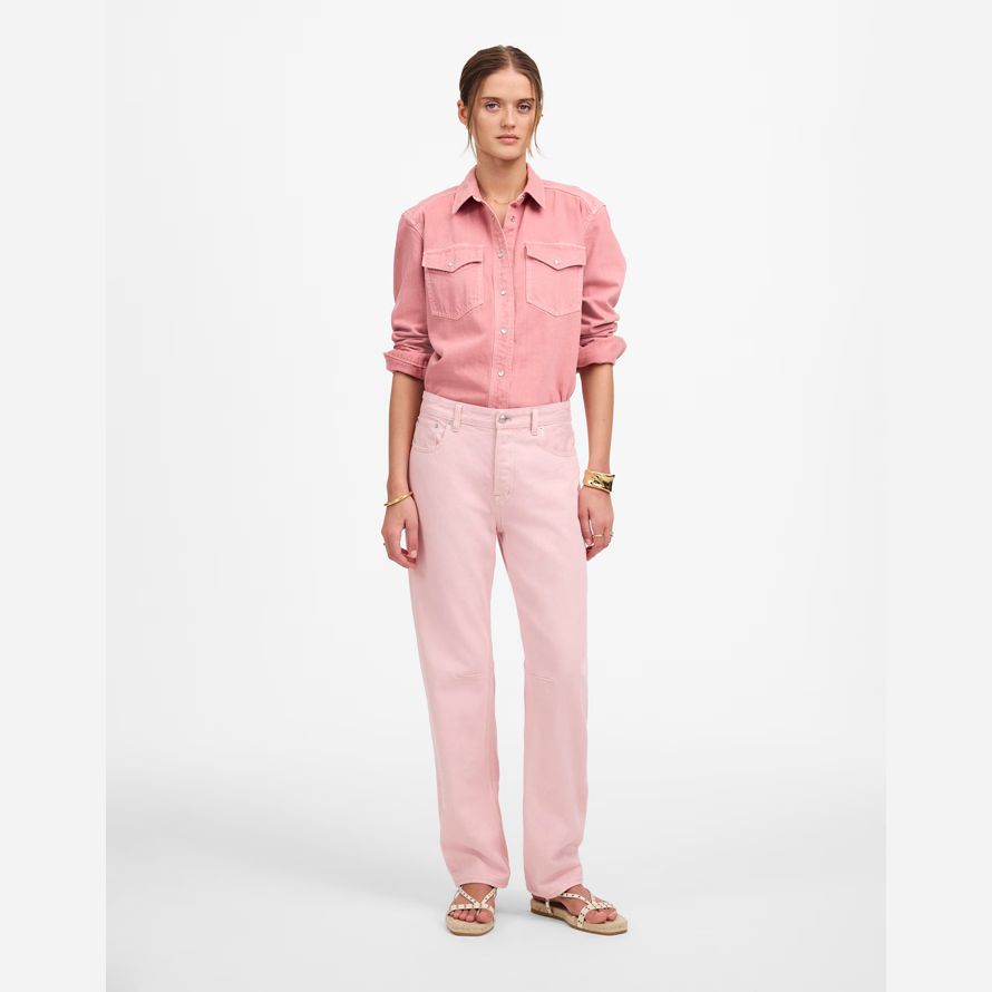 madewell de Åkte fat-leg kvinnors jeans rosa