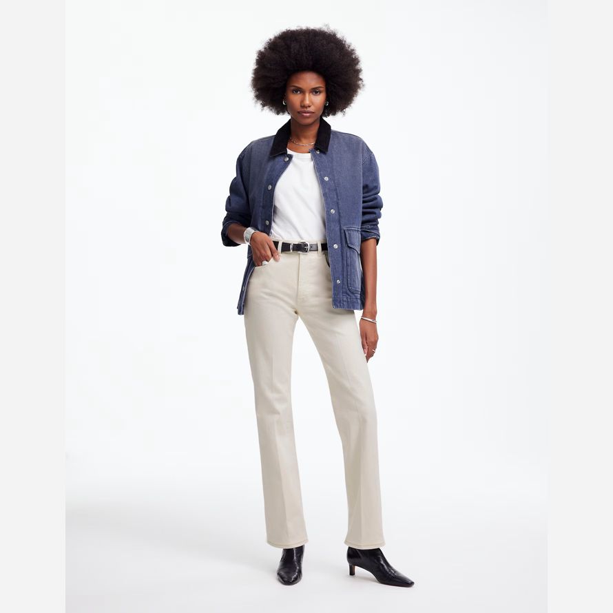 grädde madewell avslappnad kvinnors jeans bootcut