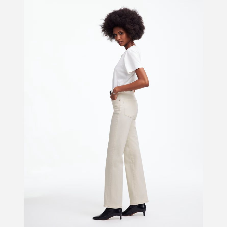 grädde madewell avslappnad kvinnors jeans bootcut
