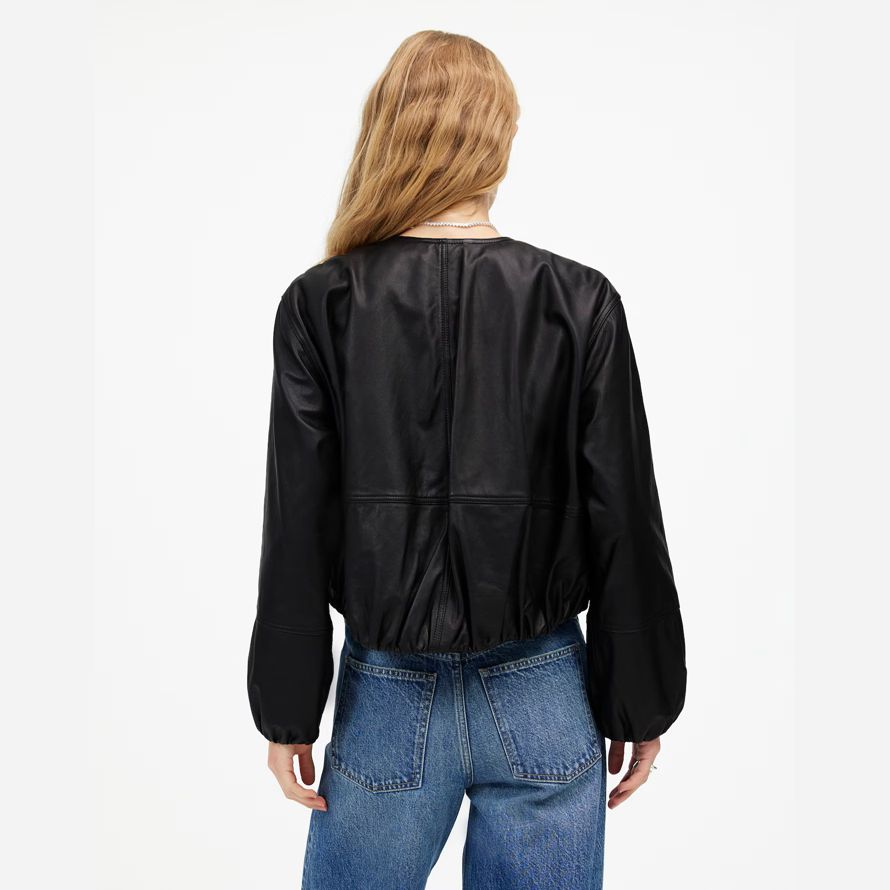 dam madewell bubbla-Ärm skinnjacka svart