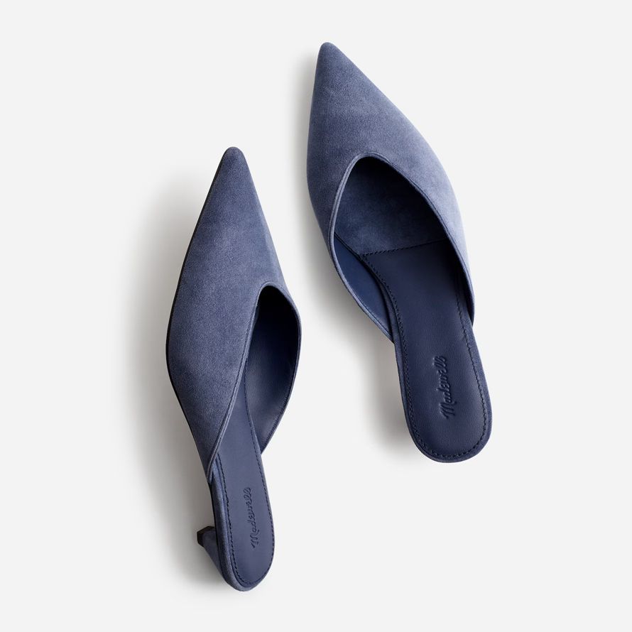 madewell simone kattunge mocka dam mule blå