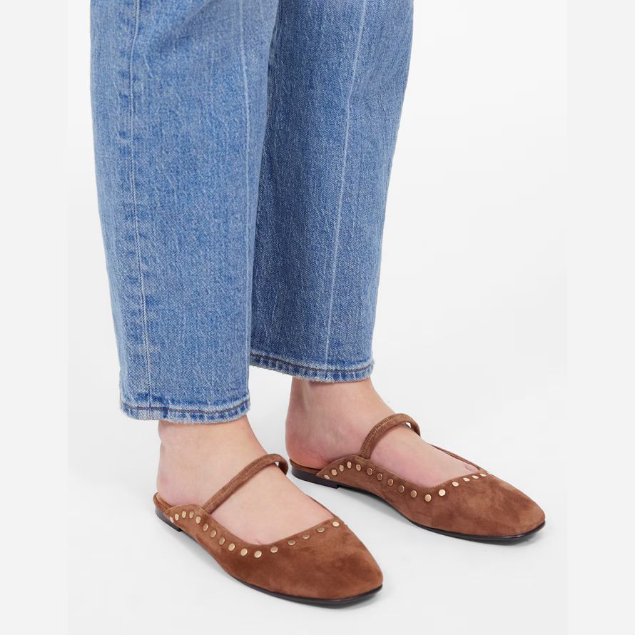 brun dam madewell greta balett platt mule