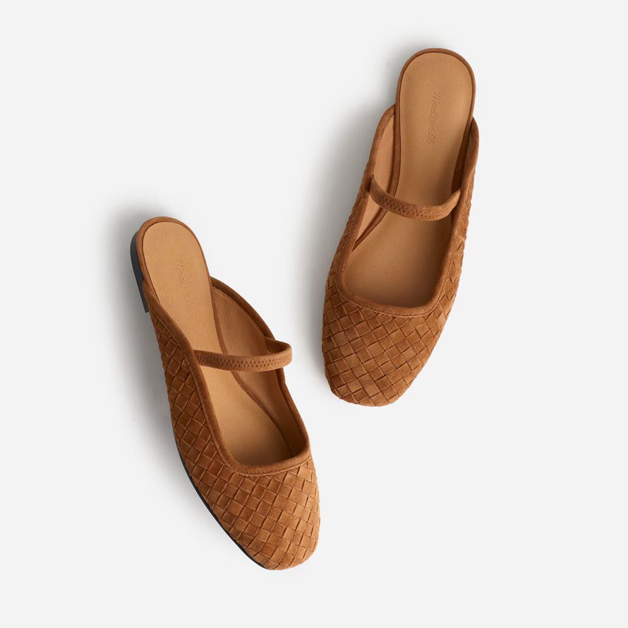 brun dam madewell greta balett platt mule