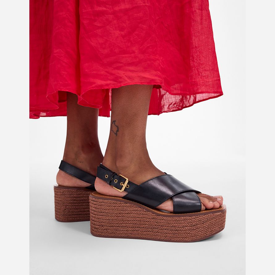 dam madewell den amee wedge sandaler svart