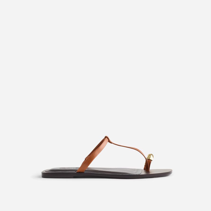 brun madewell i dessa tå ring dam sandaler