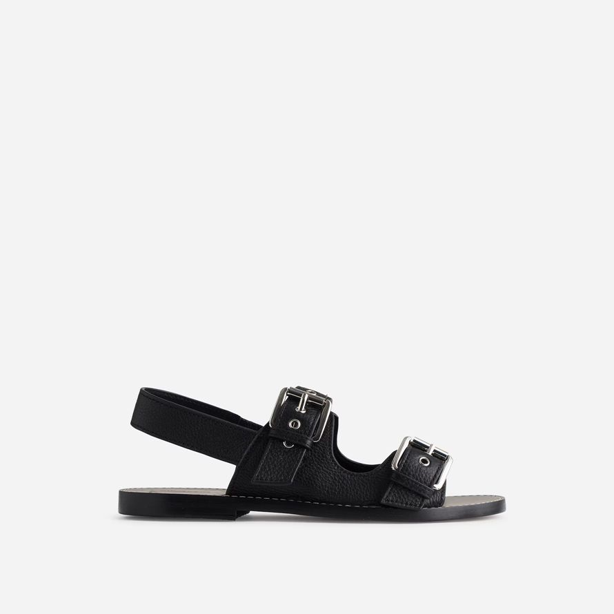 dam madewell den maude dubbel stropp slingback sandaler svart