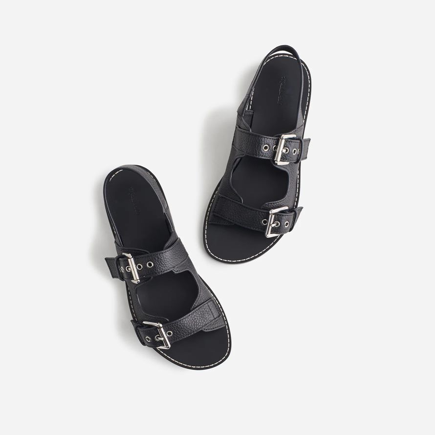 dam madewell den maude dubbel stropp slingback sandaler svart
