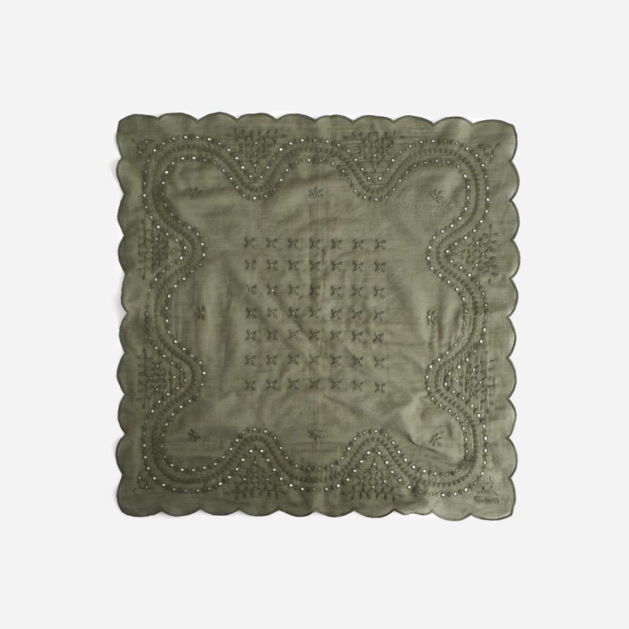 madewell ekologisk bomull Ögla kvinnors scarf grön