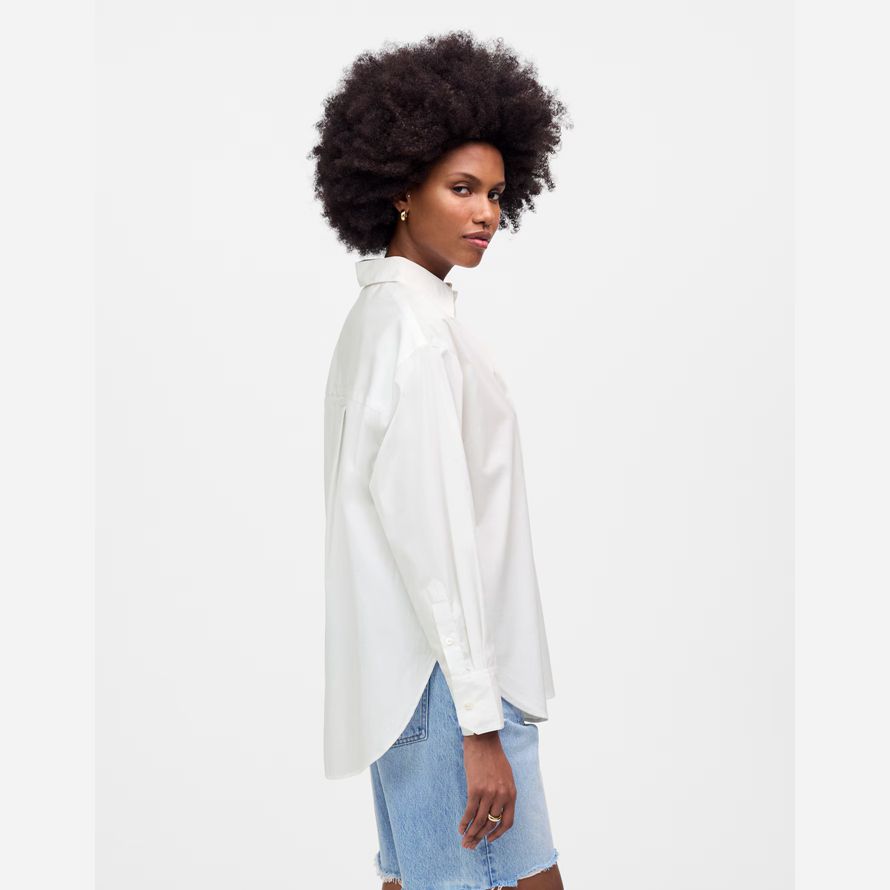 vit kvinna madewell Överdimensionerade knapp-upp-shirts
