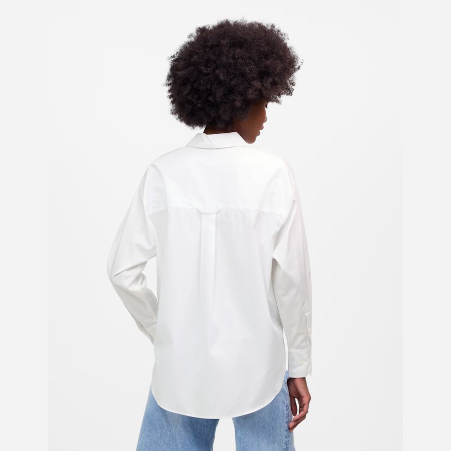 vit kvinna madewell Överdimensionerade knapp-upp-shirts