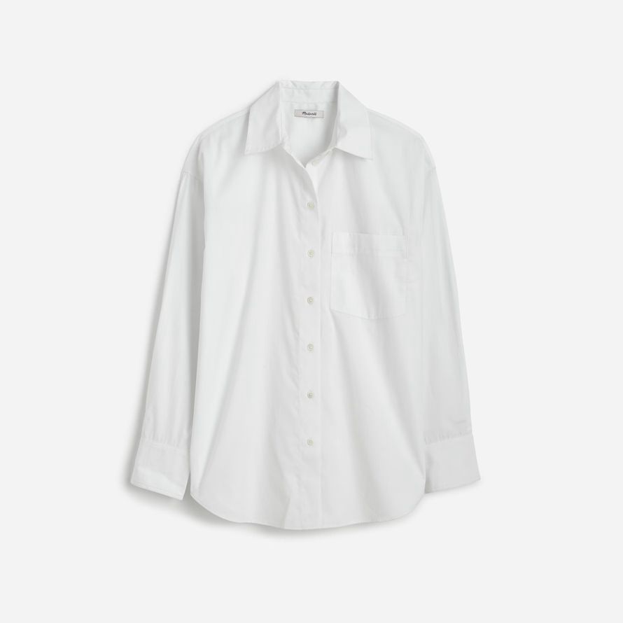vit kvinna madewell Överdimensionerade knapp-upp-shirts
